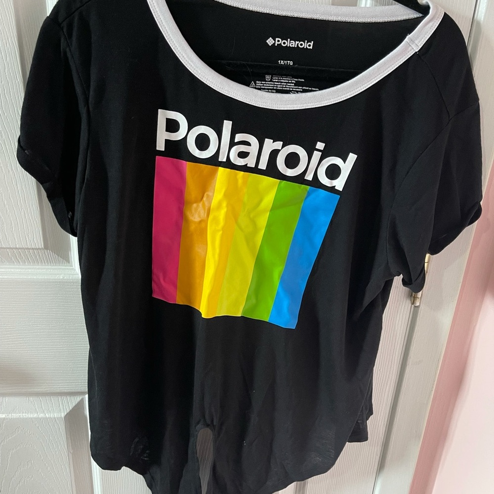 Tied at the bottom Polaroid t shirt
